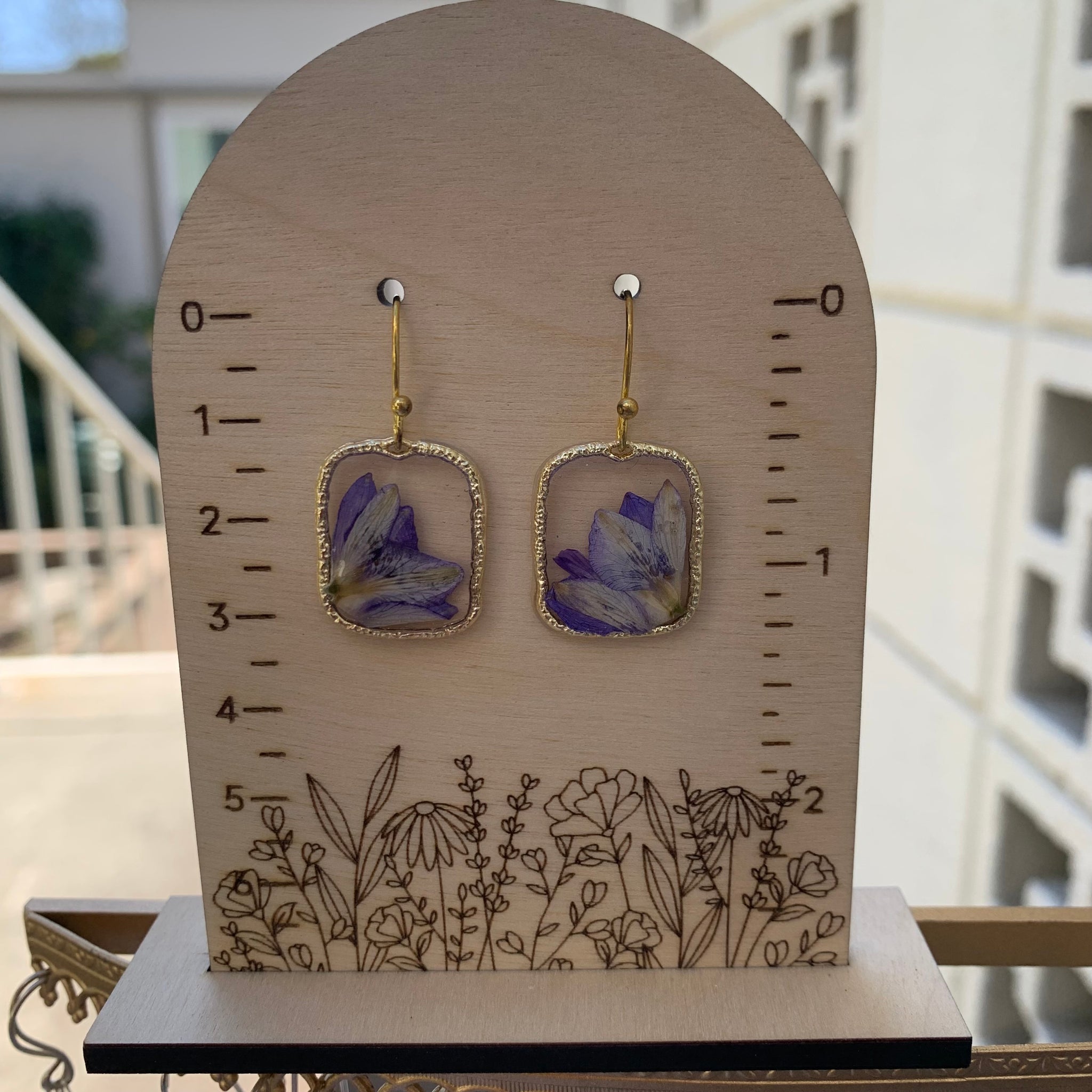 Blue Iris GF Earrings