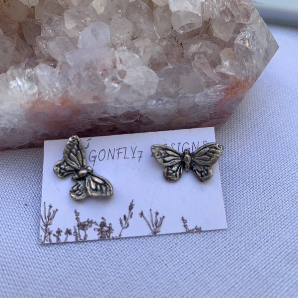 Butterfly Earrings in Fine Silver