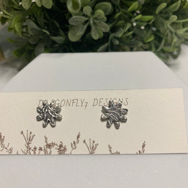 Flower Earrings in Fine Silver