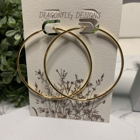 Robin Hoop Earrings 60mm