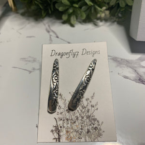 Floral Fine Silver Earrings