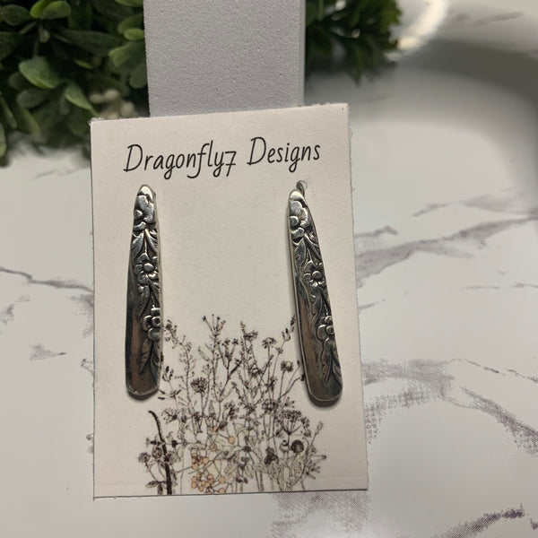 Floral Fine Silver Earrings