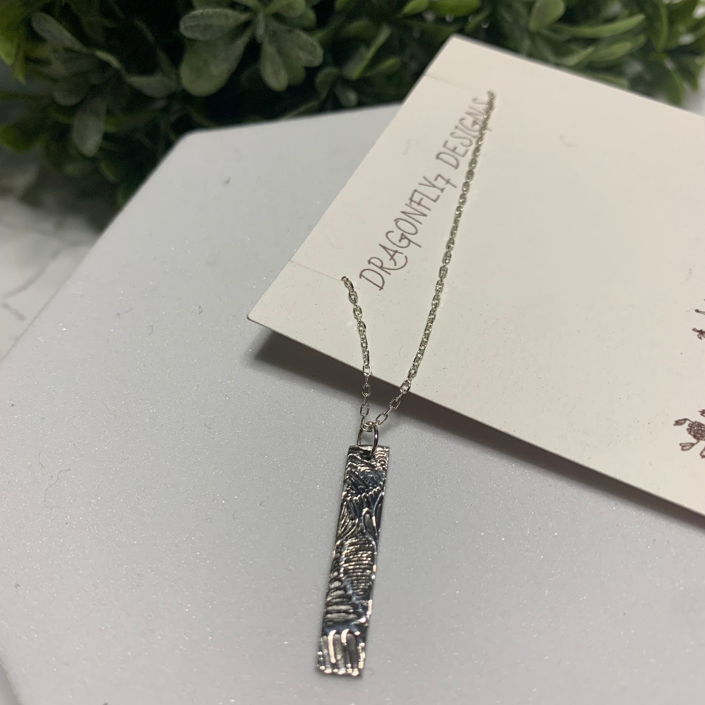 Textured Silver Necklace