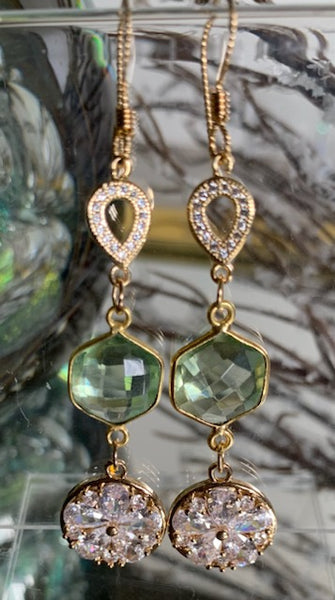 Elsa Peridot Cubic Zirconia Earrings