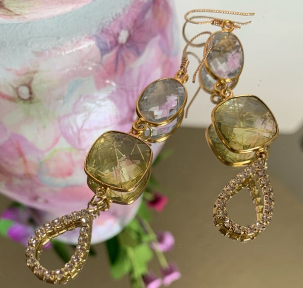 Riley Gold Filled Rutilated Quartz Earrings