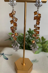 Crystal Copper Crystal Earrings