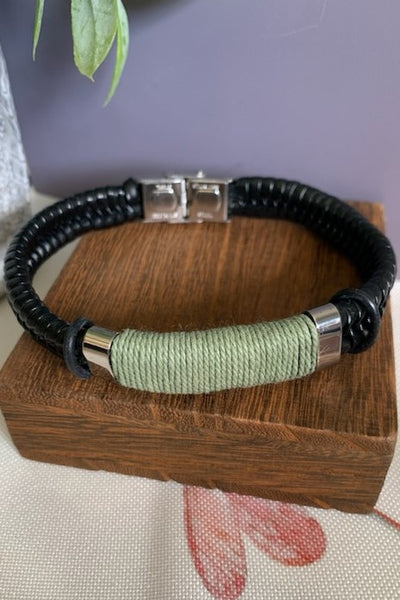 Wrapped Twine Leather Bracelet