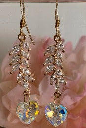AB Crystal Earrings with Bling