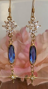 Kia Sapphire Earrings with Bling