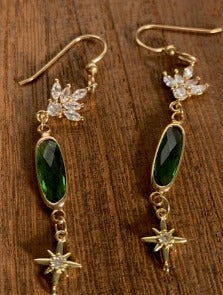 Kia Peridot Earrings with Bling