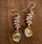 AB Crystal Earrings with Bling