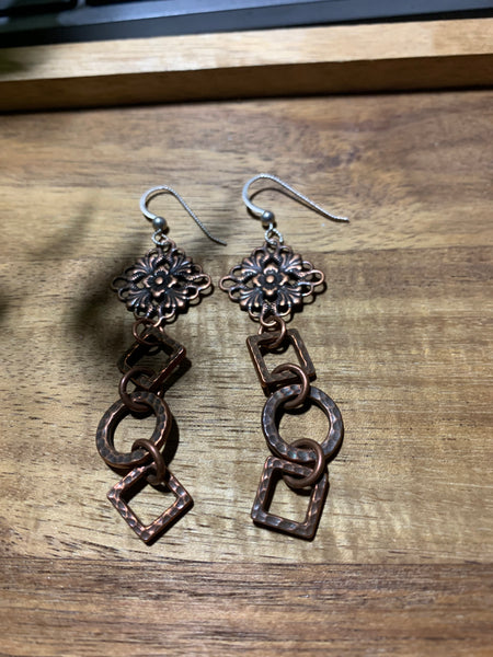 Sylvia Copper Earrings