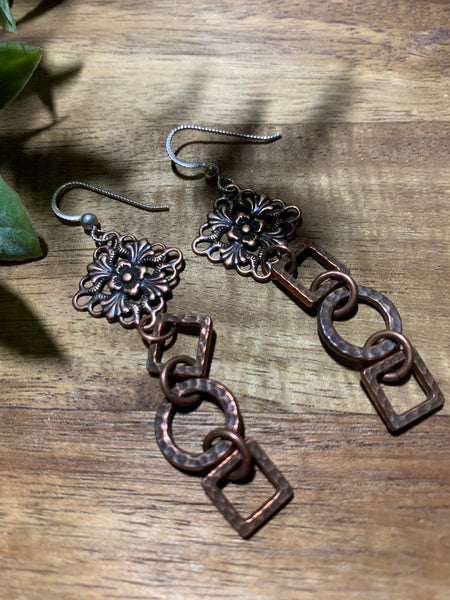 Sylvia Copper Earrings