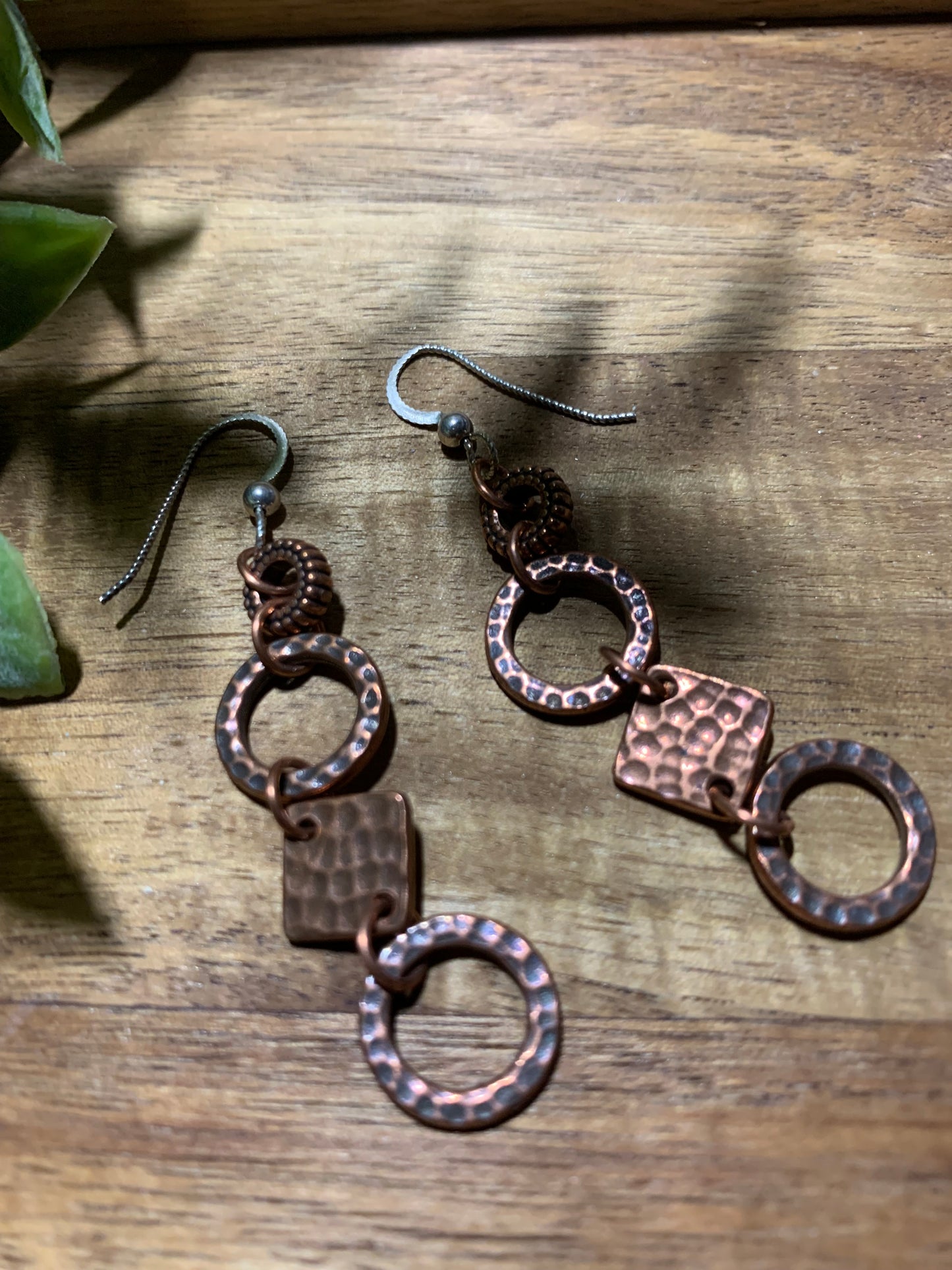 Circles of Copper Earrings