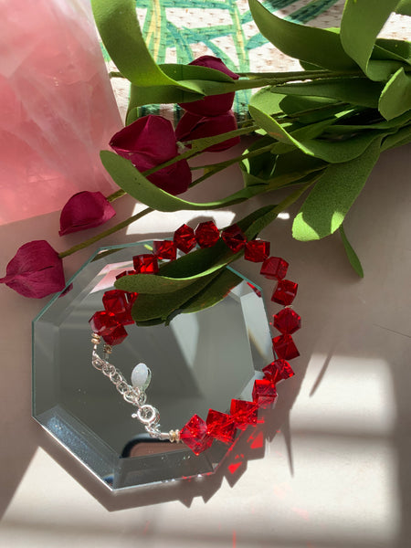 Pretty in Red Crystal Bracelet