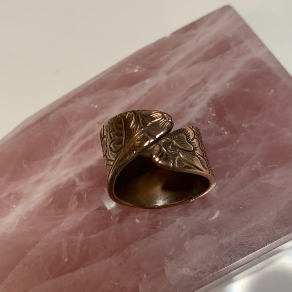 Pansy Copper Ring