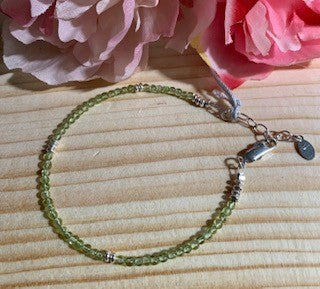 Dragonfly 7 Design Peridot Bracelet