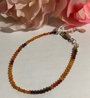 Dragonfly 7 Design Carnelian Agate Bracelet