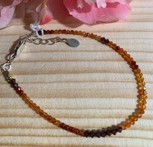 Dragonfly 7 Design Carnelian Agate Bracelet